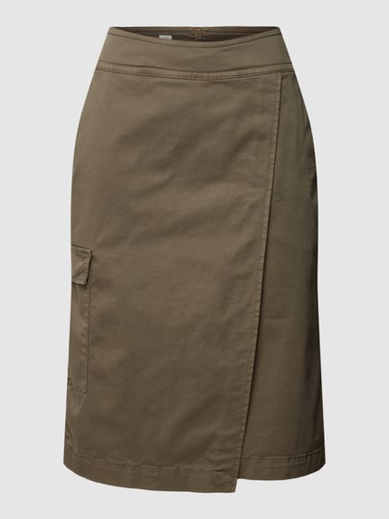 camel active Knielange rok met cargozak Olijfgroen - 2