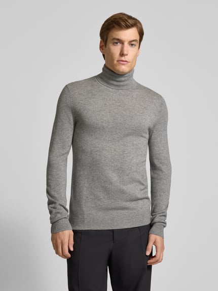 MCNEAL Regular Fit Rollkragenpullover aus Woll-Mix mit Kaschmir-Anteil Graphit Melange 4
