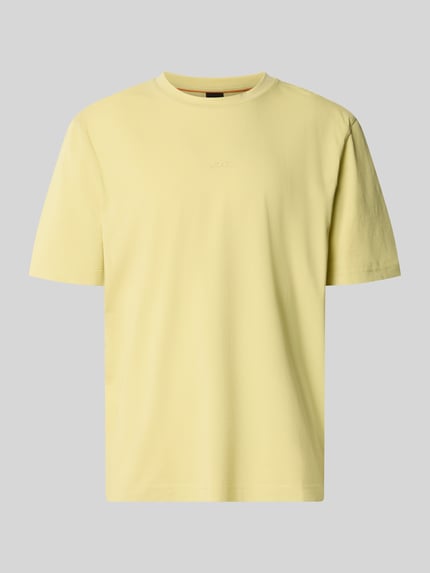 BOSS Orange Regular Fit T-Shirt aus Baumwoll-Mix Modell 'TCHUP' Pastellgelb 2
