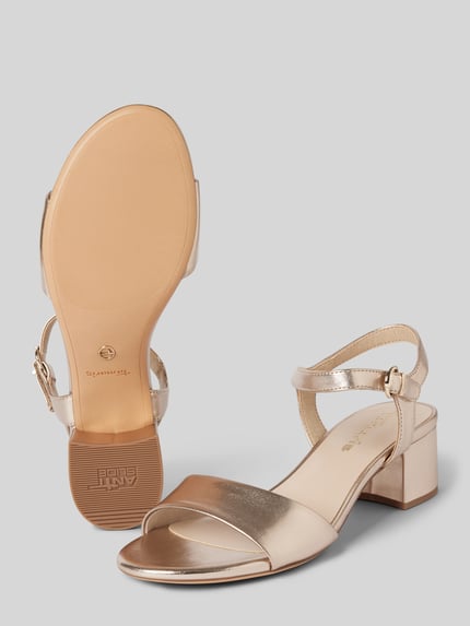 Tamaris Sandalette mit Blockabsatz Gold 4
