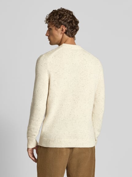 Christian Berg Men Sweter z dzianiny z mieszanki wełny  Złamany biały 5