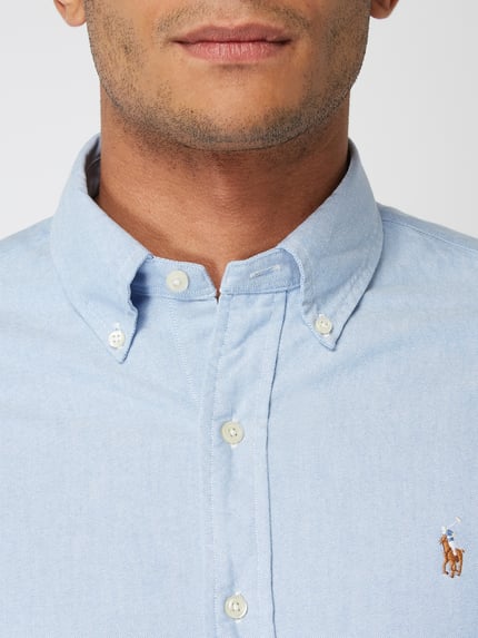 Polo Ralph Lauren Slim Fit Freizeithemd aus Oxford Bleu 3