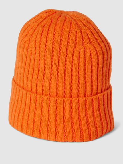 Jake*s Casual Beanie mit breitem Umschlag Orange 1
