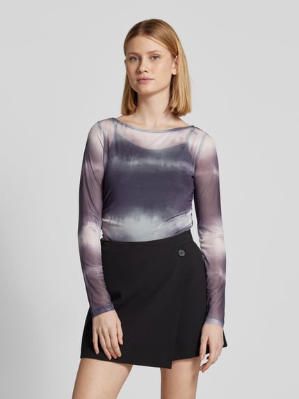 VILA Longsleeve mit Rundhalsausschnitt Modell 'VOLETTIS' Black 4