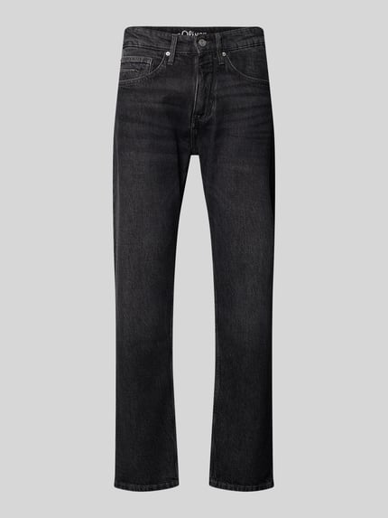 Straight Fit Jeans aus Baumwoll-Mix Shop The Look MANNEQUINE
