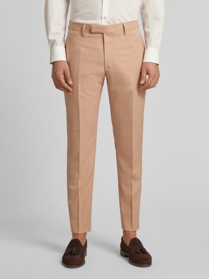 Strellson Spodnie do garnituru o kroju slim fit w kant model ‘Kynd’ Rdzawoczerwony 4