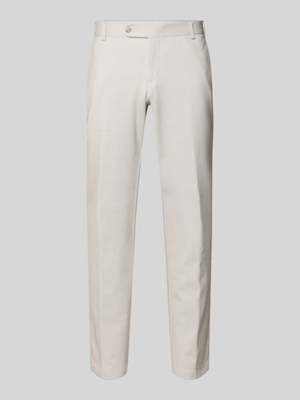 Productfoto, Hose mit Gesäßtaschen van ATELIER TORINO in katoenmix materiaalmix slim fit, steekzakken, beige kleur, voorkant