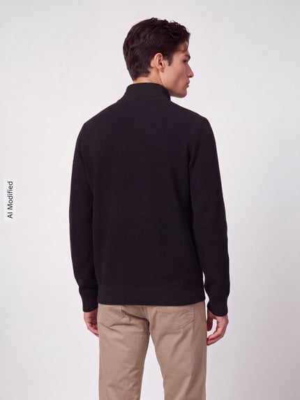 Polo Ralph Lauren Rollkragenpullover mit gesticktem Bärenmotiv Black 5