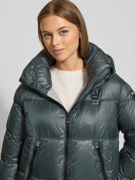 Blauer USA Gewatteerde lange jas met tweewegsritssluiting, model 'ARMORY' Donkergrijs - 3