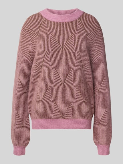 Fynch-Hatton Strickpullover aus Alpaka-Mix mit Rundhalsausschnitt Rose 2