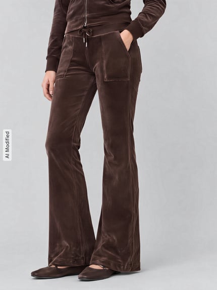 Juicy Couture Joggingbroek van katoenmix model 'LAYLA' Chocoladebruin - 4