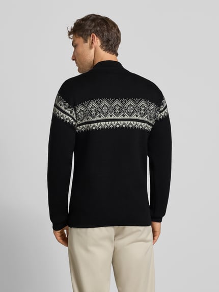 Dale of Norway Strickjacke aus Wolle mit Stehkragen und Reißverschluss Black 5