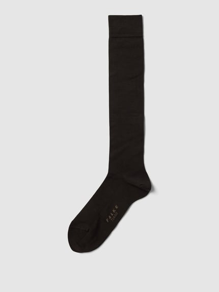 FALKE Kniekousen met logostitching model 'Tiago' Donkerbruin - 1