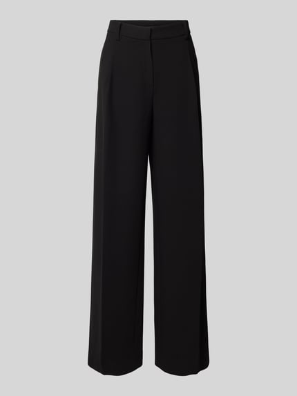 Wide leg stoffen broek met bandplooien, model 'Chaja' Shop The Look MANNEQUINE