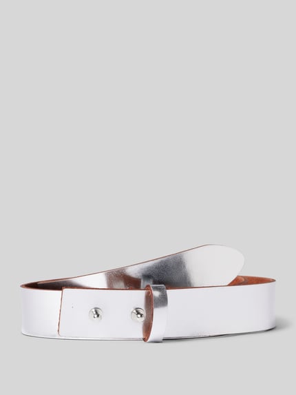 Vanzetti Riem van leer in metallic look Zilver - 1