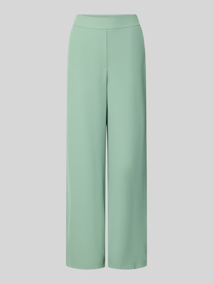 Produktfoto, Stoffhose mit elastischem Bund und Eingrifftaschen von Jake*s Collection in Mintgrün, Material-Mix mit Stretch-Anteil, Wide-Fit