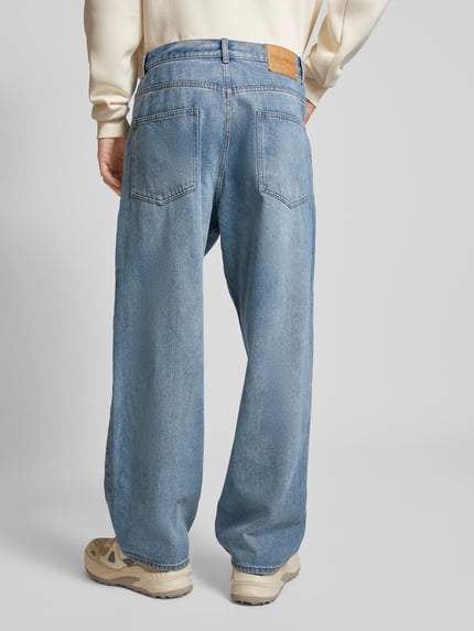 REVIEW Baggy Fit Jeans in lockerer Passform mit Eingrifftaschen Hellblau 5
