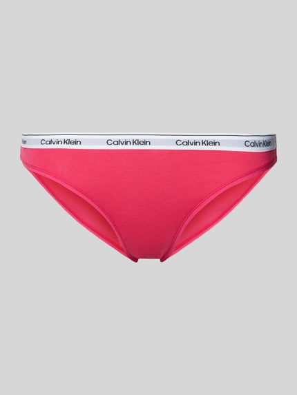 Productfoto, roze Bikini Brief met elastische Calvin Klein-band, Logo-Stitching, slim fit, katoenmengsel, Carousel van Calvin Klein.