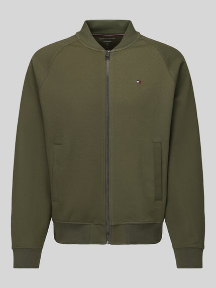 Tommy Hilfiger bluza rozpinana o kroju regular fit z mieszanki bawełny Oliwkowy 2
