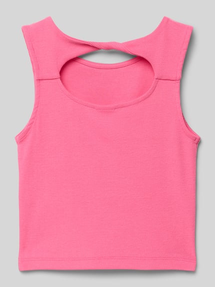 s.Oliver RED LABEL Slim fit tanktop met cut-out aan de achterkant Felroze - 3