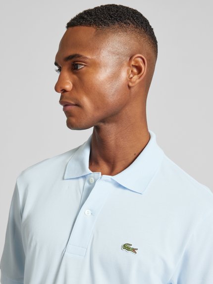 Lacoste Classic fit poloshirt met labelbadge Lichtblauw - 3