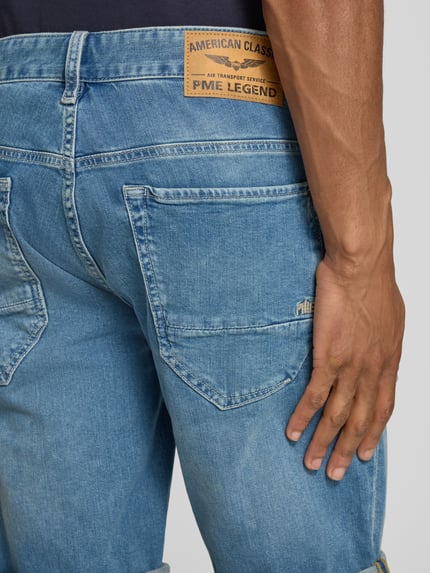 PME Legend Regular Fit Jeansshorts im 5-Pocket-Design Hellblau 3
