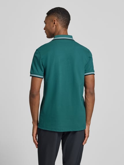 BOSS Green Slim fit poloshirt van puur katoen model 'PAUL' Donkergroen - 5