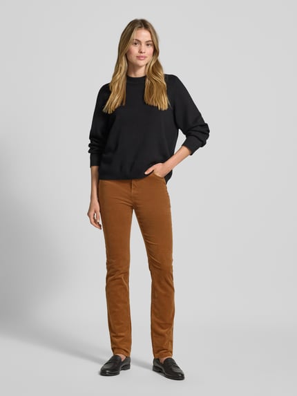 Christian Berg Woman Slim Fit Cordhose im 5-Pocket-Design Cognac 1