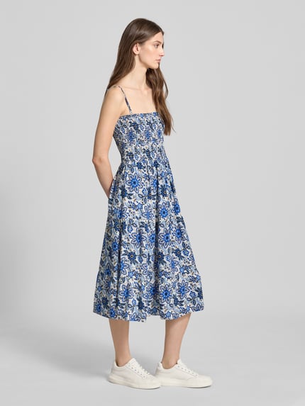 ONLY Getailleerde vrijetijdsjurk met gesmokte borst, model 'ZELINA' Bleu - 1