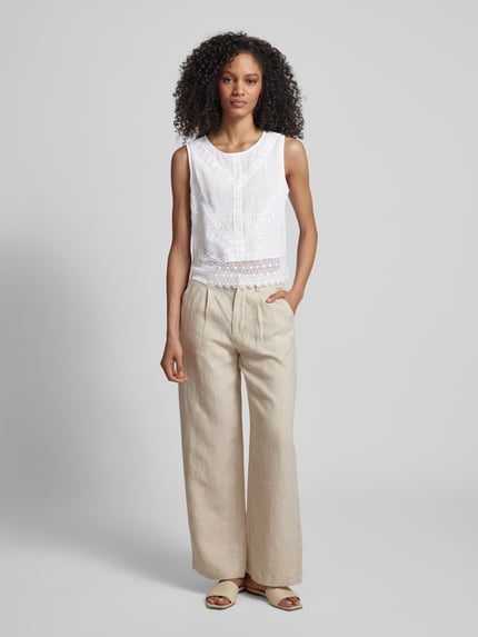 Apricot Bluse im ärmellosen Design Offwhite 1