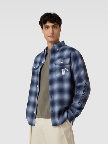 Billionaire Boys Club Koszula casualowa w kratkę vichy Niebieski 3