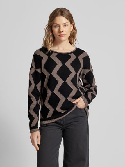 Fynch-Hatton Oversized Strickpullover aus reiner Wolle Black 4