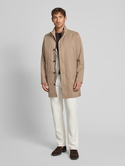 ROY ROBSON Lange jas met opstaande kraag Beige - 1