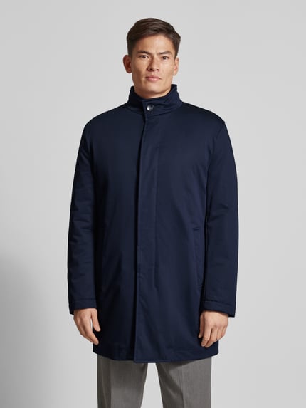 BOSS Functioneel jack met opstaande kraag, model 'Jared' Marineblauw - 4