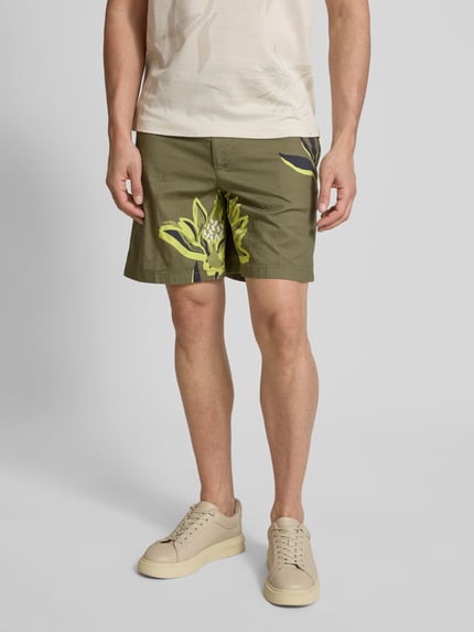 BOSS Regular Fit Bermudas mit Eingrifftaschen Modell 'Karlos' Gruen 4
