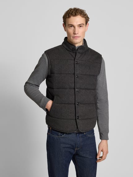Polo Ralph Lauren Regular Fit Steppweste aus reinen Baumwolle Anthrazit Melange 4