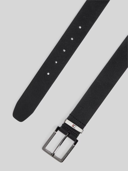 Tommy Hilfiger Gürtel aus echtem Leder Modell 'OLIVER SAFFIANO 3.5' BLACK 2
