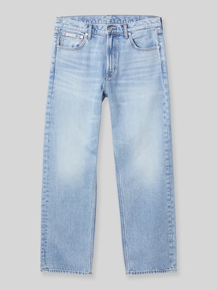 Calvin Klein Jeans straight fit jeans van puur katoen Lichtblauw - 2