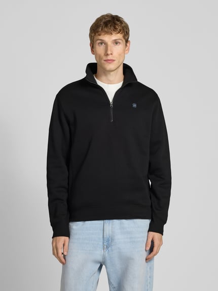 G-Star RAW Sweatshirt mit Troyer-Kragen und Logo-Stitching Black 4