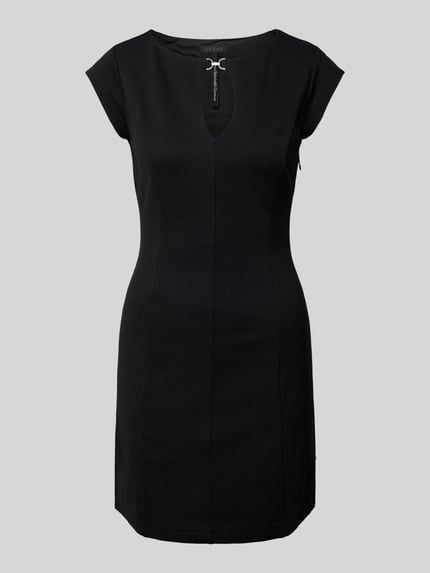 GUESS Sukienka mini z wycięciem w kształcie łezki model ‘DOROTEA’ Czarny 2