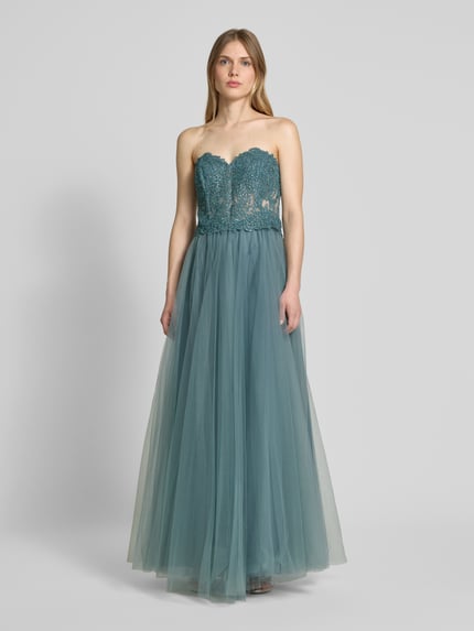 Mascara Off-Shoulder-Abendkleid mit Spitze und Ziersteinbesatz Mint 4
