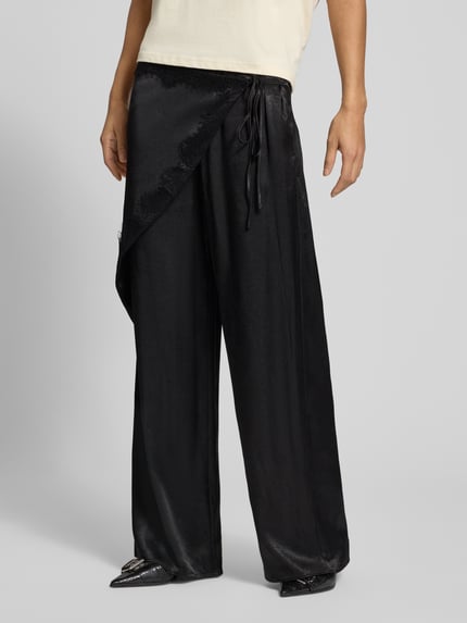 Topshop regular fit broek in wikkel-look model 'ELIN' Zwart - 4