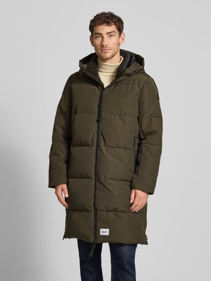 khujo Gewatteerde mantel met capuchon en tweewegritssluiting model 'LEAR' Olijfgroen - 4