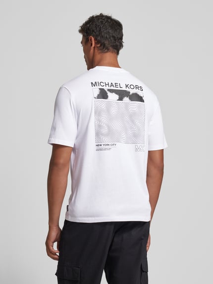 Michael Kors T-Shirt mit Label-Patch Weiss 5