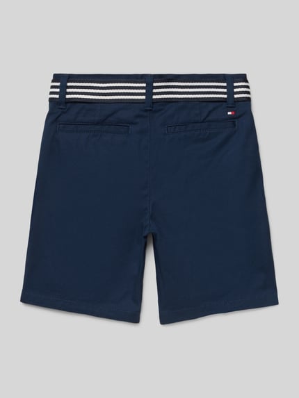 Tommy Hilfiger Kids Shorts mit Gürtel und Eingrifftaschen Marine 3