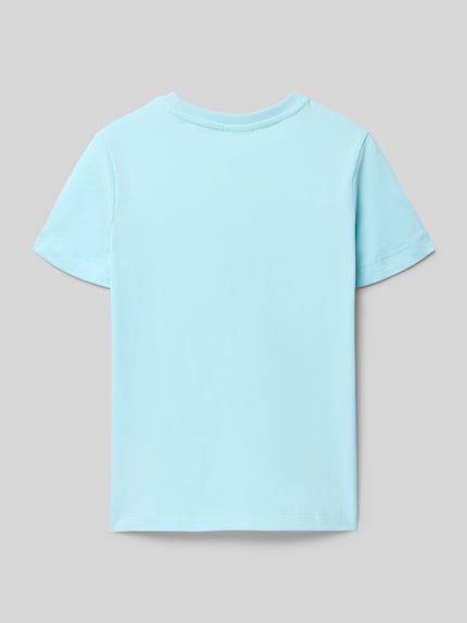 s.Oliver RED LABEL Regular Fit T-Shirt aus reiner Baumwolle Helltuerkis 3