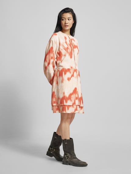 Jake*s Casual Oversized mini-jurk met druppelvormige hals Offwhite - 1