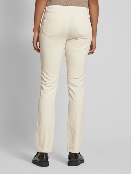 Christian Berg Woman Slim fit corduroy broek met katoen Ecru - 5
