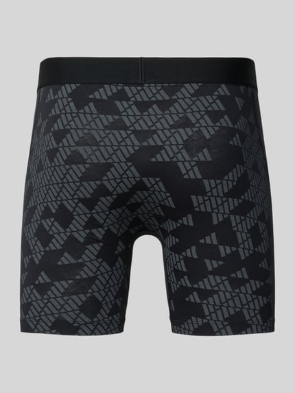 Produktfoto, Trunks im 3er-Pack aus Baumwoll-Mix von adidas Sportswear, Optik: Unifarben, Logo-Print, Bundabschluss: elastisch, Materialverarbeitung: Jersey, Multipack:3er-Pack, Material: Baumwoll-Mix, geometrisches schwarzes und graues Muster, glatte Oberfläche