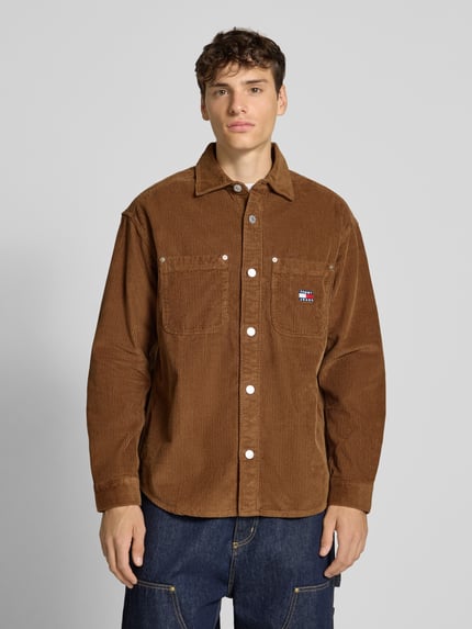 Tommy Jeans Koszula sztruksowa o kroju relaxed fit z czystej bawełny Średniobrązowy 4